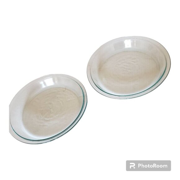 Pyrex #209 Pie Pan set glass 9" set of 2 - Picture 1 of 9